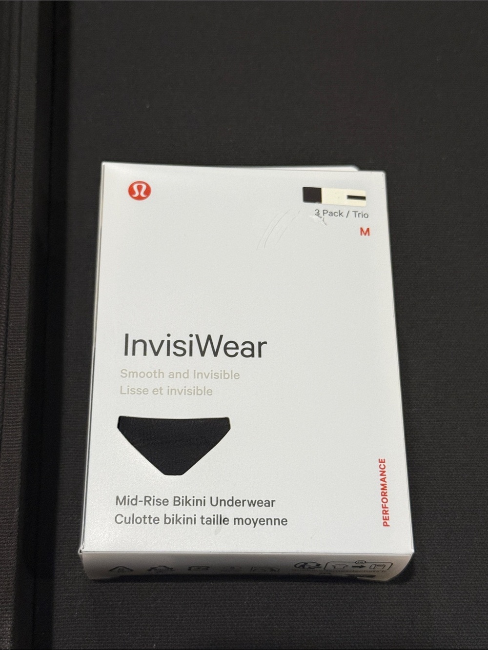 Lululemon InvisiWear Mid-Rise Bikini Underwear 3 Pack Size Medium NWT